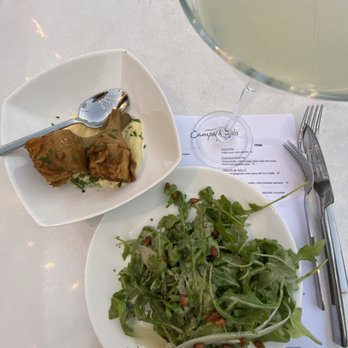 Campagnolo - Pear Martini, Arugula Salad, Fried Artichoke outside on a beautiful day. - Italian Near Me - Atlanta, Georgia Campagnolo - Pear Martini, Arugula Salad, Fried Artichoke outside on a beautiful day. - Italian Near Me - Atlanta, Georgia