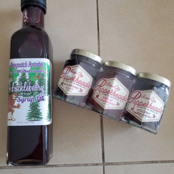 Made In Oregon - a bottle of maple syrup and four jars of maple syrup - Specialty Food Near Me - Portland, Oregon