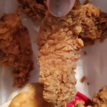 KFC - Actual KFC chicken strips!! That is the entire strip all 2 inches of it! - Chicken Wings Near Me - Mount Sterling, Kentucky KFC - Actual KFC chicken strips!! That is the entire strip all 2 inches of it! - Chicken Wings Near Me - Mount Sterling, Kentucky