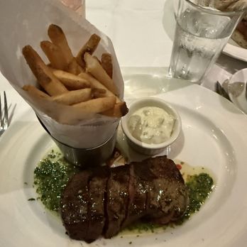 The Capital Grille - Dry Aged NY Strip Steak Frites with Aji Verde - Steakhouses Near Me - Austin, Texas