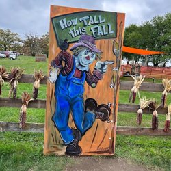 Schuett Farm Corn Maze - Fun signs as you approach.