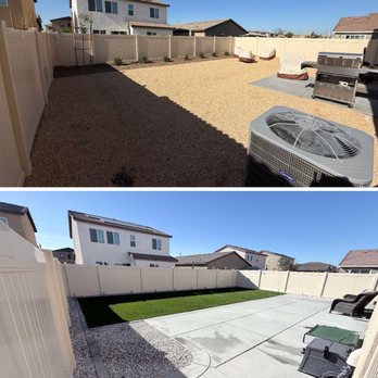 JC & Sons Landscaping - before/after backyard - Landscaping Near Me