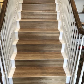 AY Construction and Remodeling - Staircase, genuine white oak wood - General Contractors Near Me