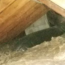 clean attic with ne duct