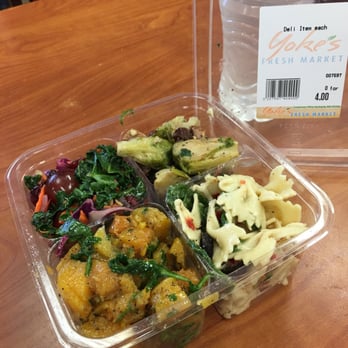 Yoke's Fresh Market - Sandpoint - Inexpensive and tasty choice for lunch. Pick 4 of their many deli salads for only $4! - Grocery Near Me - Sandpoint, Idaho Yoke's Fresh Market - Sandpoint - Inexpensive and tasty choice for lunch. Pick 4 of their many deli salads for only $4! - Grocery Near Me - Sandpoint, Idaho