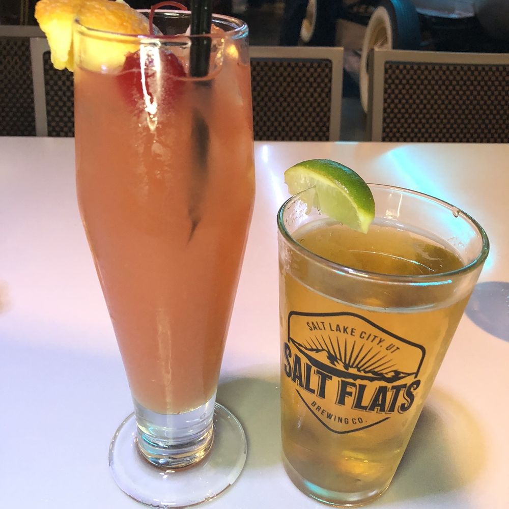 Garage Grill - The screeching tire (left) Baja mexican cerveza (right) - New American Near Me - Draper, Utah