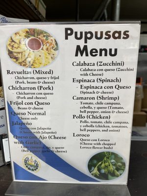 Menu photo 2 Pupusas 100% Salvadoreñas Arvin, CA