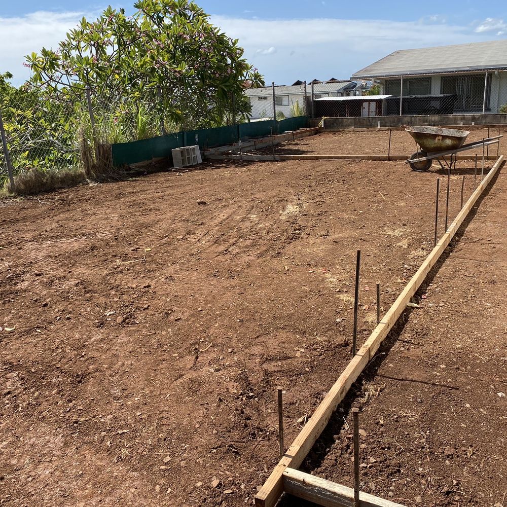 E Masonry - Clearing of the backyard and forms in place. - Masonry/Concrete Near Me - Kapolei, Hawaii