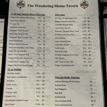 The Wandering Moose - 9/28/2025-drink menu - Food Trucks Near Me - Raleigh, North Carolina The Wandering Moose - 9/28/2025-drink menu - Food Trucks Near Me - Raleigh, North Carolina