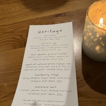 Heritage - Modern European Near Me - Long Beach, California