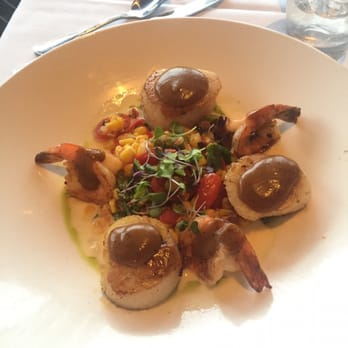 Chart House - Chart House: Peach-Bourbon Glazed Scallops & Shrimp - Seafood Near Me - Weehawken, New Jersey Chart House - Chart House: Peach-Bourbon Glazed Scallops & Shrimp - Seafood Near Me - Weehawken, New Jersey