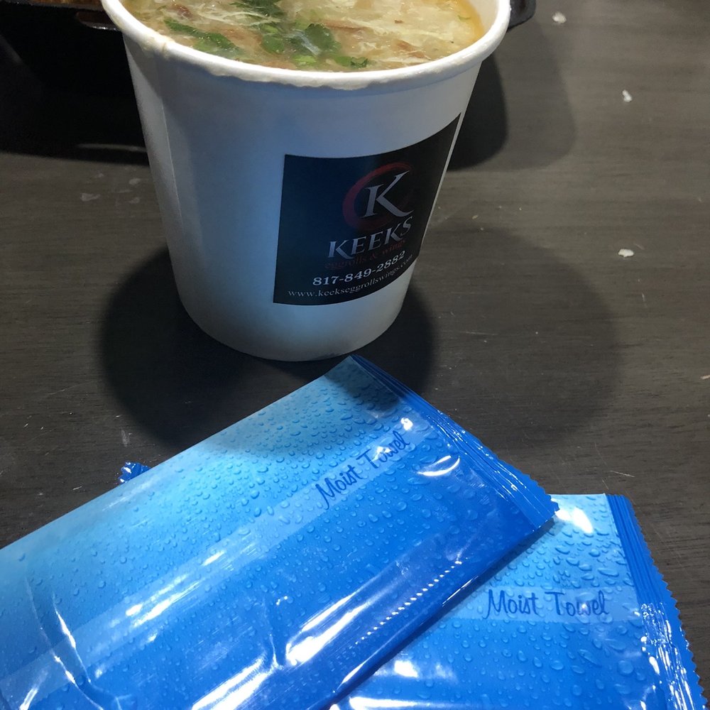 KEEKS Eggrolls & Wings - Nice touch! I like these handwipes! - Asian Fusion Near Me - Keller, Texas KEEKS Eggrolls & Wings - Nice touch! I like these handwipes! - Asian Fusion Near Me - Keller, Texas