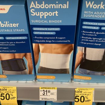 Walgreens - a display of abdominal support - Drugstores Near Me - Holmes Beach, Florida