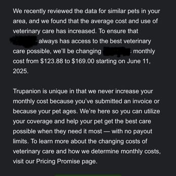 Trupanion - Price hikes. - Pet Insurance Near Me - Seattle, Washington