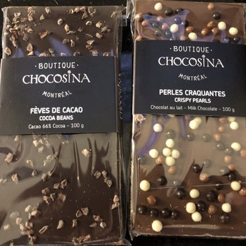 Boutique Chocosina - One was Cocoa Beans and the other one was Milk Chocolate. - Chocolatiers & Shops Near Me - Montreal, Quebec Boutique Chocosina - One was Cocoa Beans and the other one was Milk Chocolate. - Chocolatiers & Shops Near Me - Montreal, Quebec