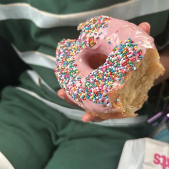 Tasty cream - Pink donut with sprinkles - Donuts Near Me - Baton Rouge, Louisiana Tasty cream - Pink donut with sprinkles - Donuts Near Me - Baton Rouge, Louisiana