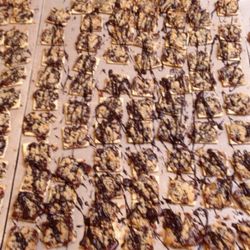 Pretzel Stop - "Mikey" Cookies ...The Best Part of the Crumb Cake on a Cracker Base with Chocolate as the "Glue" and a Chocolate Drizzle!!