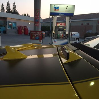 Chevron - the hood of a car at a gas station - Gas Stations Near Me - Antelope, California