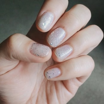Long Nails - Glitter Gel Manicure, still perfect. - Nail Salons Near Me - Lake Geneva, Wisconsin