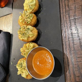 Uncork'd - Fried deviled eggs & spicy dipping sauce - Wine Bars Near Me - Fort Smith, Arkansas