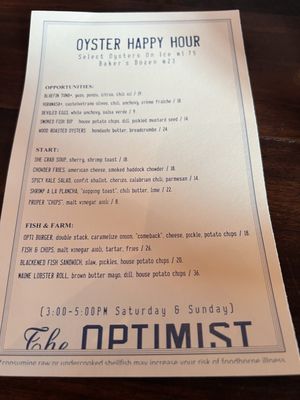 Menu photo 4 The Optimist Atlanta, GA