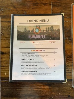 Menu photo 7 Elements Eatery & Bar South Lake Tahoe, CA Menu photo 7 Elements Eatery & Bar South Lake Tahoe, CA