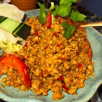 Saranrom Thai - Spicy minced pork - Thai Near Me - Elmhurst, New York