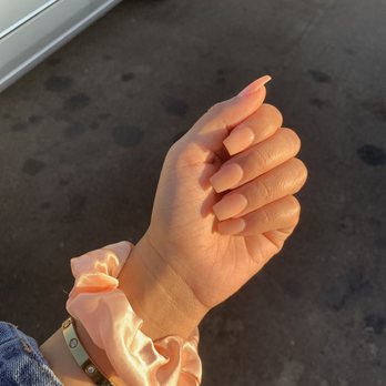 Diva Nails - Narrow peach nails - Nail Salons Near Me - Glendale, Arizona