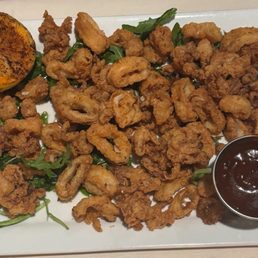 Calamari appetizer $20. It had bird of squid as well. Yum.