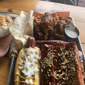 Wildwoods BBQ - Hot dog, Mac n cheese, spare ribs, and cauliflower (MUST GET) - Barbeque Near Me - North Wildwood, New Jersey Wildwoods BBQ - Hot dog, Mac n cheese, spare ribs, and cauliflower (MUST GET) - Barbeque Near Me - North Wildwood, New Jersey