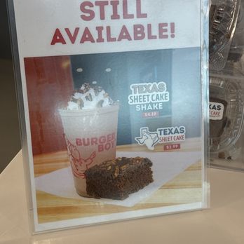 Burger Boy - Texas sheet cake shake. - Burgers Near Me - San Antonio, Texas Burger Boy - Texas sheet cake shake. - Burgers Near Me - San Antonio, Texas