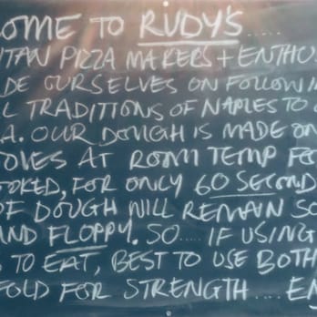 Rudy's Neapolitan  Pizza - A message from Rudy's - Pizza Near Me - Manchester, XGM