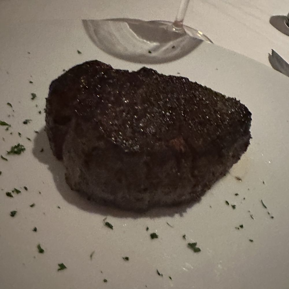 Perfectly cooked medium rare petite filet