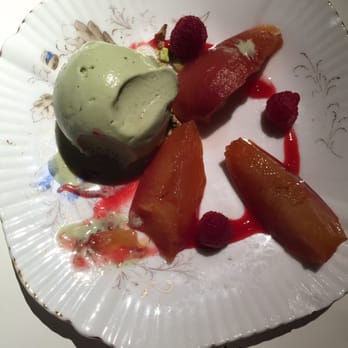 ABC Kitchen - Grilled peaches with pistachio ice cream - Breakfast & Brunch Near Me - New York, New York ABC Kitchen - Grilled peaches with pistachio ice cream - Breakfast & Brunch Near Me - New York, New York