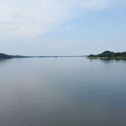 Lindaunisbrücke - Aussicht von der Brücke auf die Schlei.
