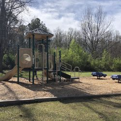 Willing Workers Community Club Park - Playground structure with stairs and two slides