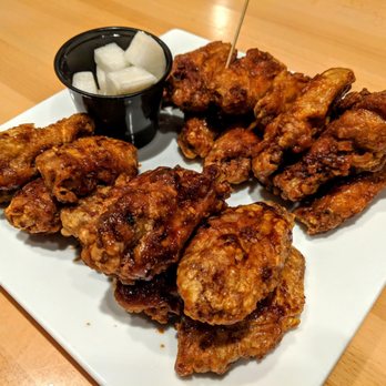 Bonchon Costa Mesa - Medium (20 piece wings) - Half Soy Garlic, Half Spicy - Chicken Wings Near Me - Costa Mesa, California Bonchon Costa Mesa - Medium (20 piece wings) - Half Soy Garlic, Half Spicy - Chicken Wings Near Me - Costa Mesa, California