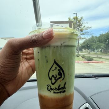 Qurbah - Iced Biscoff Matcha with Vanilla cold foam. - Coffee & Tea Near Me - Pearland, Texas Qurbah - Iced Biscoff Matcha with Vanilla cold foam. - Coffee & Tea Near Me - Pearland, Texas