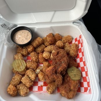 Cravings Hot Chicken - Two Tenders with Tater Tots - Chicken Shop Near Me - Bellflower, California Cravings Hot Chicken - Two Tenders with Tater Tots - Chicken Shop Near Me - Bellflower, California
