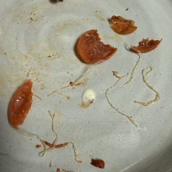 Pizza Man - Clearly a hazard. Plastic on the pepperoni - Pizza Near Me - La Crescenta, California