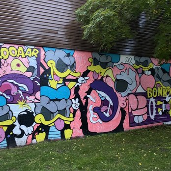 Homer vs Ducks Mural - Public Art Near Me - Pittsburgh, Pennsylvania Homer vs Ducks Mural - Public Art Near Me - Pittsburgh, Pennsylvania