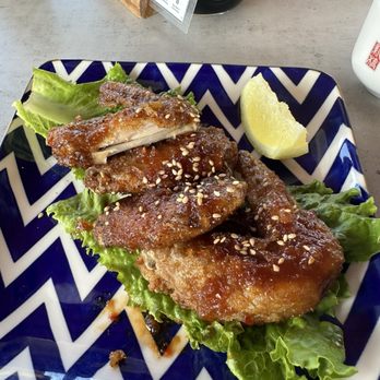 Shimbashi Izakaya - Chicken wings with a bite by me taken out before snapping the pic - Sushi Bars Near Me - Del Mar, California Shimbashi Izakaya - Chicken wings with a bite by me taken out before snapping the pic - Sushi Bars Near Me - Del Mar, California