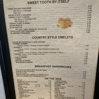 Granny's Country Kitchen - Menu 1 of 7 Dec 2023 - Diners Near Me - Justice, Illinois