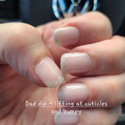 Number One Nails Spa - Bumpy nails and dip is lifting