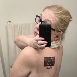 Out On A Whim - Marks added to the flat Polish flag, thereby ruining the tattoo completely!