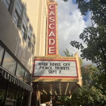 Cascade Theatre - Front Entrance Side Walk Sign - Music Venues Near Me - Redding, California