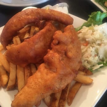 Symposium Cafe Restaurant Thornhill - 3 piece fish and chips with coleslaw - Desserts Near Me - Thornhill, Ontario Symposium Cafe Restaurant Thornhill - 3 piece fish and chips with coleslaw - Desserts Near Me - Thornhill, Ontario