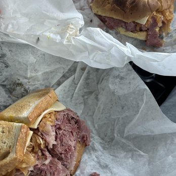 RJ's CORNED BEEF Deli - The "Lozen's Reuben" on rye and onion roll - Delis Near Me - Clinton Township, Michigan