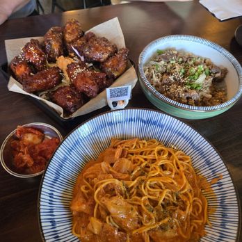 Kuljem Chicken & Beer - Kimchi Pasta,  Honey Jam Chicken, Sweet and Spicy Chicken, Beef Bulgogi Fried Rice - Korean Near Me - San Diego, California