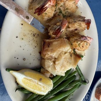 Sandbar & Grill - Crab on jumbo Prawns - Seafood Near Me - Monterey, California Sandbar & Grill - Crab on jumbo Prawns - Seafood Near Me - Monterey, California